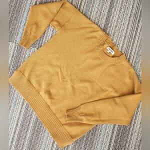 Tan Azure Acrylic Blend Long Sleeve Crew Neck Pull Over Sweater
